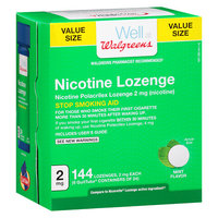 Walgreens Nicotine Lozenges 2 MG Sugar Free Mint - 144 ea