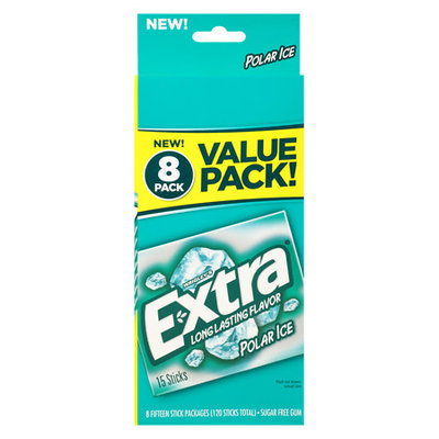 Extra Polar Ice Sugar Free Gum, 14 pc, 8 count