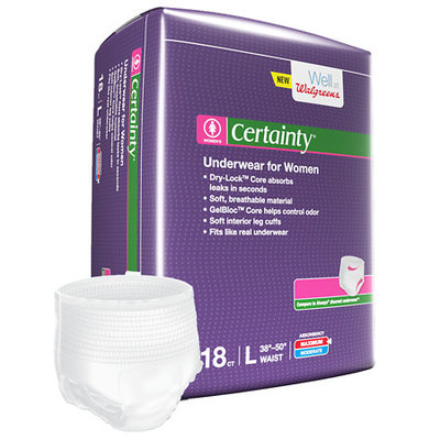 Walgreens Certainty Discreet Underwear For Women Large - 18 ea