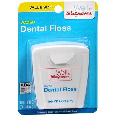 Walgreens Waxed Dental Floss - 100 yd