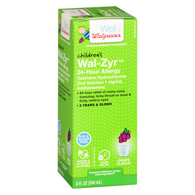 Walgreens Wal-Zyr Children's Sugar-Free Dye-Free Liquid Grape