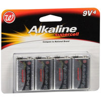 Walgreens Alkaline Supercell Batteries 9 V - 4 ea