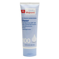 Walgreens Sunscreen Sheer Dry Touch Lotion SPF100