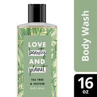 Love Beauty and Planet Tea Tree and Vetiver Daily Detox Body Wash 16 oz