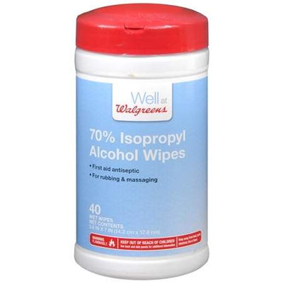 Walgreens 70% Isopropyl Alcohol Wipes, 40 ea