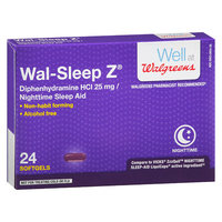 Walgreens Wal-Sleep Z Sleep Aid Liquid Gels - 24 ea