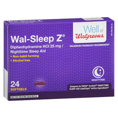 Walgreens Wal-Sleep Z Sleep Aid Liquid Gels - 24 ea
