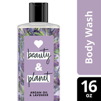 Love Beauty and Planet Argan Oil and Lavender Relaxing Rain Body Wash 16 oz
