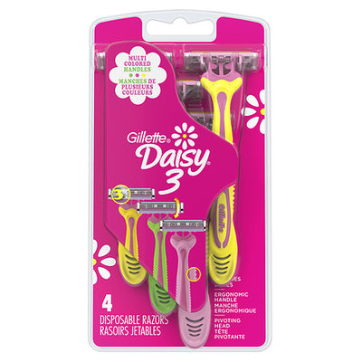 Gillette Daisy 3 Women's Disposable Razors - 4 Pack