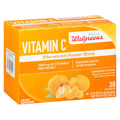Walgreens Vitamin C Effervescent Tablets Tangerine - 30 ea