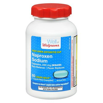 Walgreens Naproxen Sodium Liquid Gels, Easy Open Cap - 80 ea