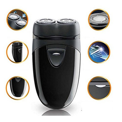 MD Group Mens Razor Beard Shaver Electric Cordless Hair Clipper Trimmer Battery Powered