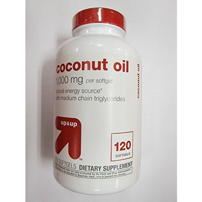 Up & Up Coconut Oil Natural Energy, 120 Softgels (Pack of 2)