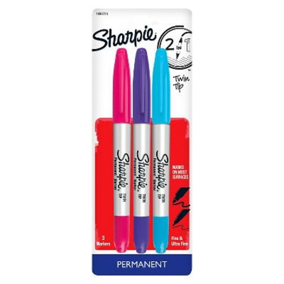 Sharpie® - Twin Tip Permanent Marker 3ct -Multicolored