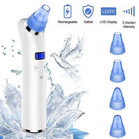 Imbeang Blackhead Remover USB Rechargeable Vacumn Suction Facial Pore Cleanser Blackhead Removal for Men and Women (Blue&White)