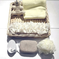 Zorvo Bath Gift Basket Include towel Bath Ball Sponge Bath Scrubber Belt Pumice Stone, Spa Gift Basket, Bath and Body Gift Set