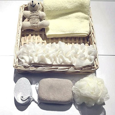 Zorvo Bath Gift Basket Include towel Bath Ball Sponge Bath Scrubber Belt Pumice Stone, Spa Gift Basket, Bath and Body Gift Set