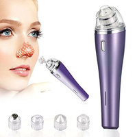 Blackhead Remover, USB Rechargeable Comedo Vacuum Suction Remover, Electric Skin Cleanser Blackhead Extractor Tool, Skin Pore Cleaner with 4 Replaceable Suction Heads