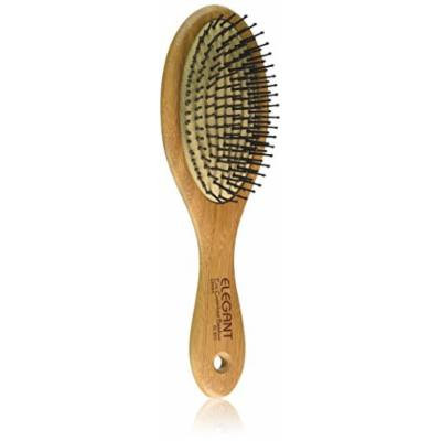 Elegant Brushes Superlite Bamboo Paddle Pin Brush, Brown, Large
