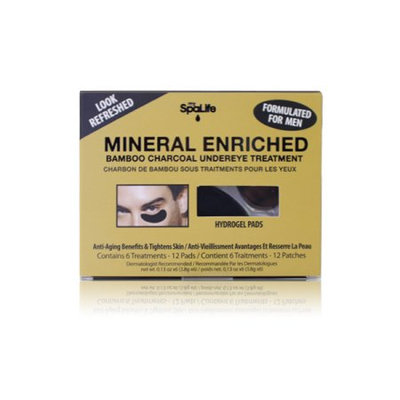 FORMULATED FOR MEN spa life COLLAGEN & mineral enriched bamboo charcoal under eye treatment 6 pack