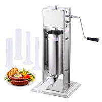 5l 15lbs Vertical Sausage Stuffer Meat Maker Filler Two Speed Commercial Stainless Steel