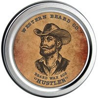 Mustache Wax with Beeswax, Shea Butter & Argan Oil - All Natural Leave-In Wax Conditioner for Men - Styles, Strengthens & Thickens During Beard Growth - Hustler Scent (2oz)