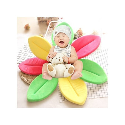 Bath Tub Seat for Baby, Blooming Lotus Flower Baby Bath Seat Super Soft Cute Plush Bathtub Mat