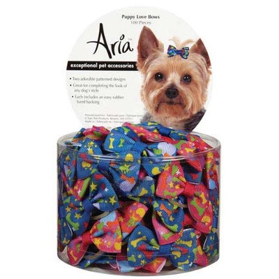 Petedge DT1610 99 Aria Puppy Love Bow Canister 100 Pcs