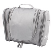 Women Travel Cosmetic Toiletry Toiletries Hanging Storage Wash Bag Handbag Gray