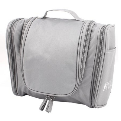 Women Travel Cosmetic Toiletry Toiletries Hanging Storage Wash Bag Handbag Gray