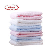 CXMYKE Muslin Baby Washcloths - Super Water Absorbent for Baby Face Towels - Soft Newborn Baby Wipes, Suitable for Baby's Delicate Skin,The Best Shower Gifts for Boy Both Girl - 6 Pack 12x12 inches
