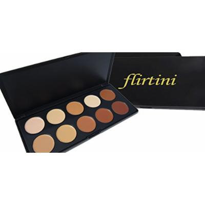 FLIRTINI 3D Look Cream Foundation and Camouflage Concealer 10 color Versatile uses for Cheeks,Lips,and Eyes. Cream Nature, Matte