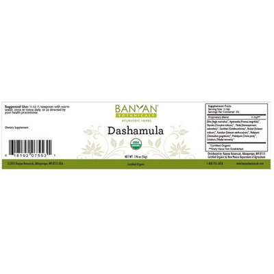 Banyan Botanicals Dashamula Powder - Certified Organic, Spice Jar - A traditional Ayurvedic formula for pacifying vata and supporting proper function of the nervous system*