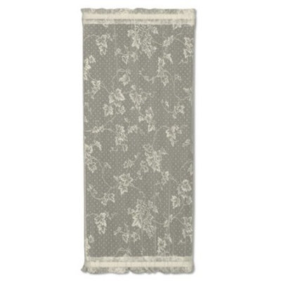 Heritage Lace Ivy Graphic Print & Text Sheer Rod pocket Single Curtain Panel