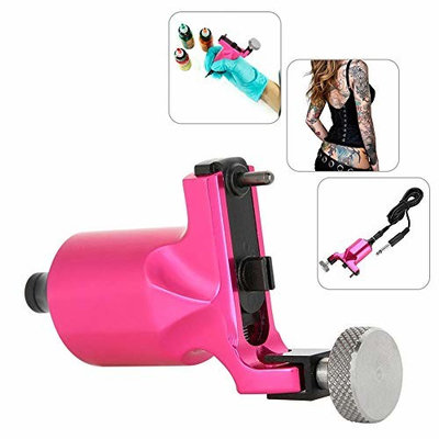 Professional Tattoo Machine, Fashion Rotary Liner Shader Electric Tattoo Machine Semi-Permanent Permanent Tattoo, Strong Motor, RCA Hook Line,Tattoo Supply Strong Motor Kit