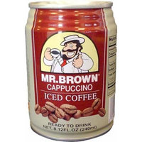 Mr. Brown Iced Coffee, Cappuccino, 8.12-Ounce (Pack of 24)