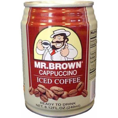 Mr. Brown Iced Coffee, Cappuccino, 8.12-Ounce (Pack of 24)