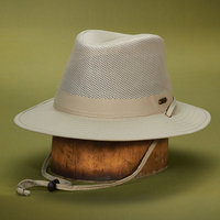 Stetson Outdoor STC197-KAKI2 No Fly Zone Nylon Mesh Safari Hat Khaki - Medium