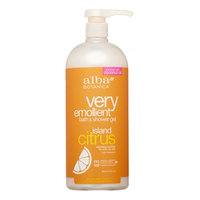Alba Botanica Island Citrus Very Emollient Bath & Shower Gel, 32 Ounce