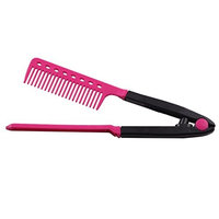 1 Set Combs Hair Brush V Type Straightener Comb DIY Salon Haircut Hairdressing Styling Tool Barber Anti-static Combo Pocket Long Round Handle Holder Predilection Popular Beard Natural Women Travel Kit