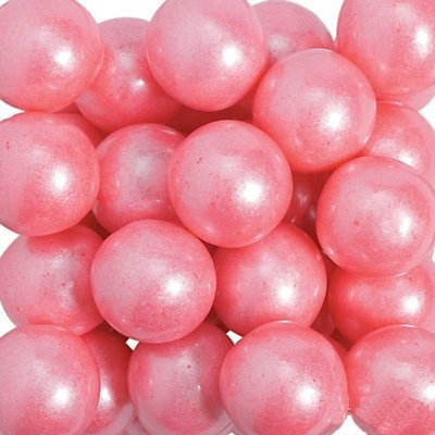 Oriental Trading Company Shimmer Bright Pink Large Gumballs - Solid Color Party Supplies &