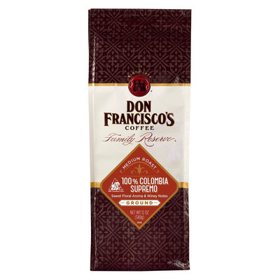 Don Francisco's 100% Colombia Supremo Ground Roast Coffee 12oz