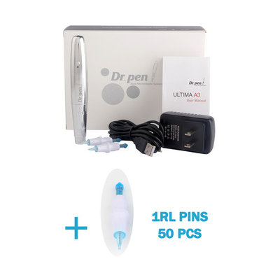 Professional Wireless ULTIMA A3 Dr. Pen Auto-stamp Motorized Meso Microneedle System Makeup Eyebrow Lip Tattoo Pen + 1RL Pins (50PCS)