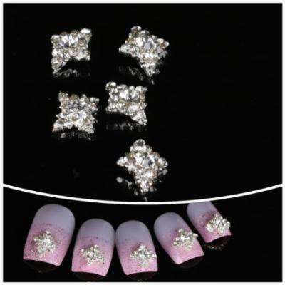 Nails gaga wholesale 100pcs Flower 3D Clear Rhinestone Nail Art DIY Nail decoration by CoCo-Shop