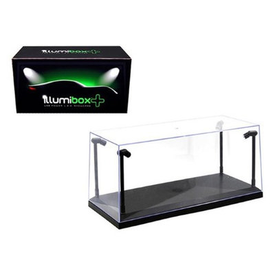 Illumibox 14001 Collectible Display Show Case with LED Lights for 1-18 1-24 Models with Black Base