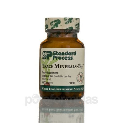 Standard Process - Trace Minerals-B12 - Supports Healthy Cell Function, Thyroid, Spleen, Blood, Bone, Joints, Immune System, Provides Vitamin B12, Iron, Iodine, Zinc, Copper, Manganese - 90 Tablets