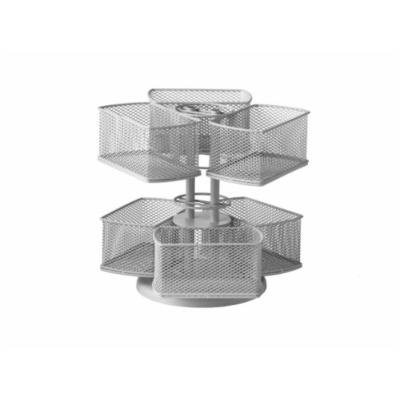 Nifty Cosmetic Organizing Carousel, Silver