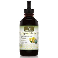 Beauty Aura 100% Organic Lemon Essential Oil 2 oz - Made from Real Lemon peels - Ideal for Aromatherapy Diffuse, Skin Care, Hair Care & for DIY Cleaning Products for Wood