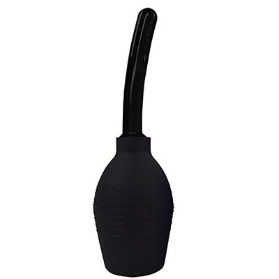 Catata Medical Silicone Enema Bulb Syringe Aginal and Anal Douche for Men and Women Capacity 310ml /10.59oz (Black)