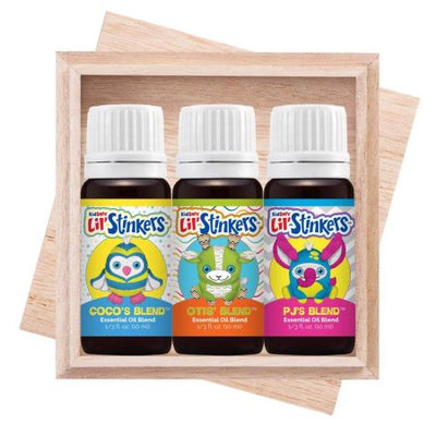 Plant Therapy Lil' Stinkers Plush Animal KidSafe Signature Blend Essential Oil Set 10 mL (1/3 fl. oz.) each, 100% Pure, Undiluted, Therapeutic Grade